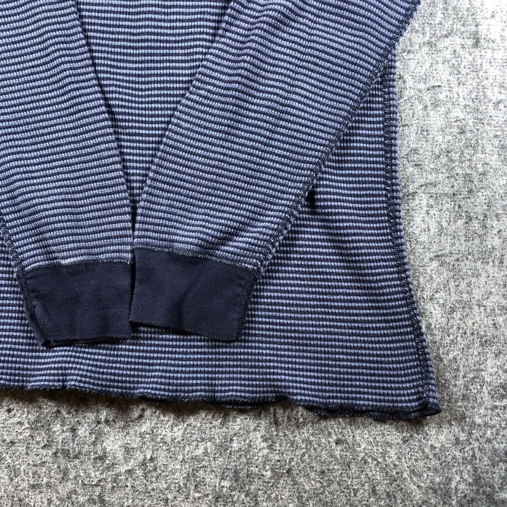 RRL Ralph Lauren Mens XL Waffle Thermal Shirt Blue USA Stripe Cotton - Picture 11 of 14
